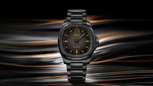 MULTIFORT TV BIG DATE BLACK & ORANGE Mido